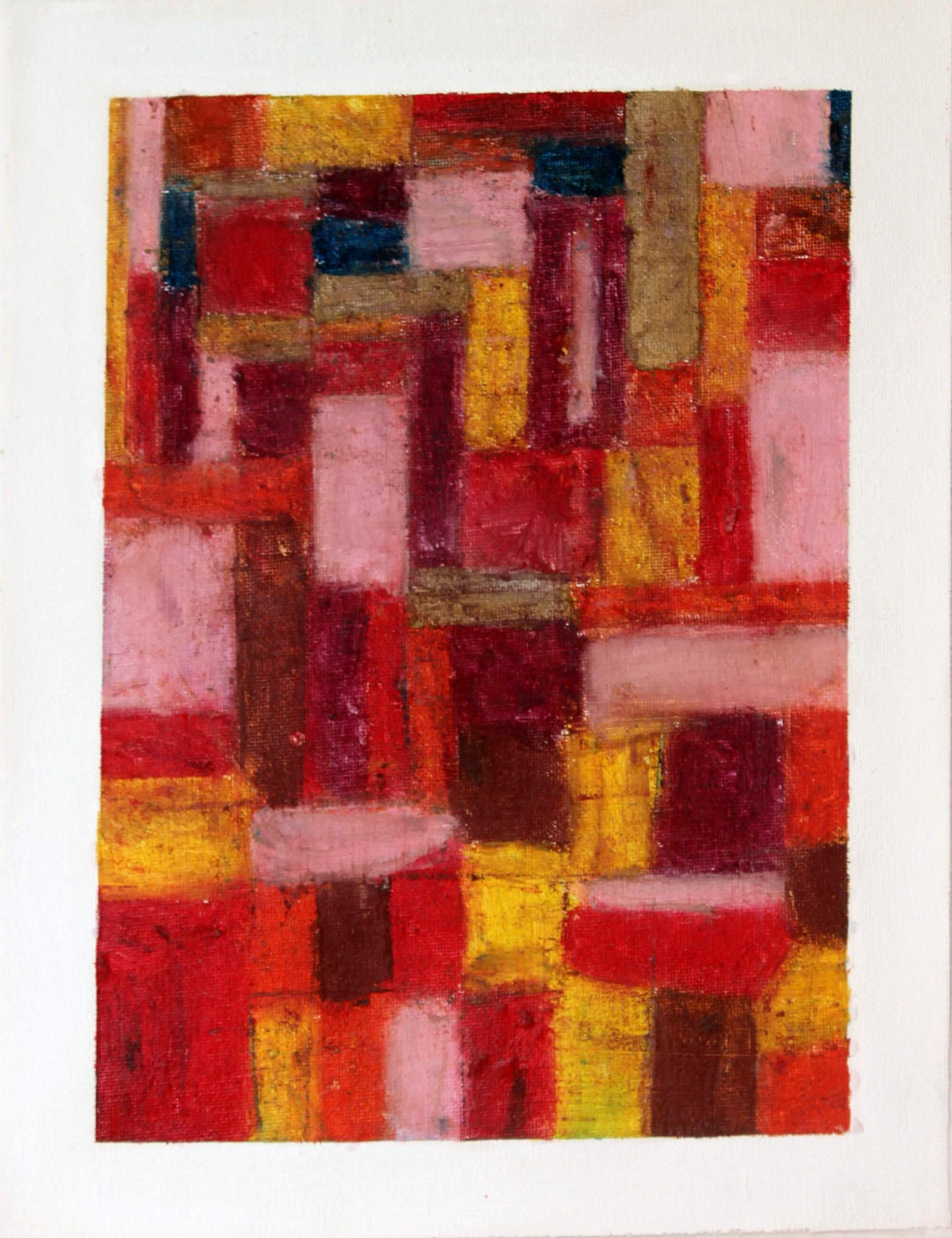 Abstract oil bar painting about the effect of hurricane Maria at the beginning of the strike by Ludwig Medina