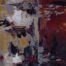 Abstract acrylic painting of brush strokes of red
