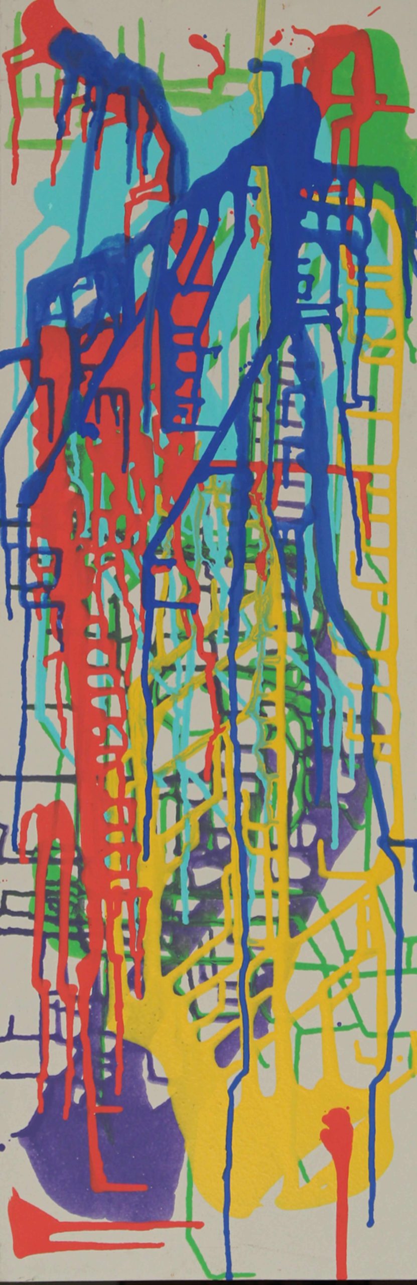 Acrylic painting of semiotic expressionism about mother nature by Kevo