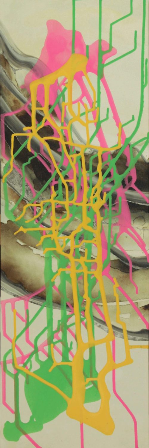 Acrylic painting of semiotic expressionism about mother nature by Kevo