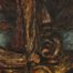 Encaustic painting of abstract representation of the frequency of earth by Diógenes Ballester.