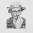 Ink dot drawing of portrait of Johnny Depp by Kevin Mejías