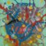 Acrylic painting of semiotic expressionism about humming bird and nectar by Kevo