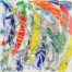 Abstract acrylic painting of kinder voyage by Jennifer Jiménez