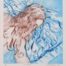 Drypoint print of the fall of women with breast cancer by Susan Olivera