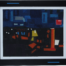 Abstract oil bar painting about the pockets of electrical energy restoration after hurricane Maria by Ludwig Medina