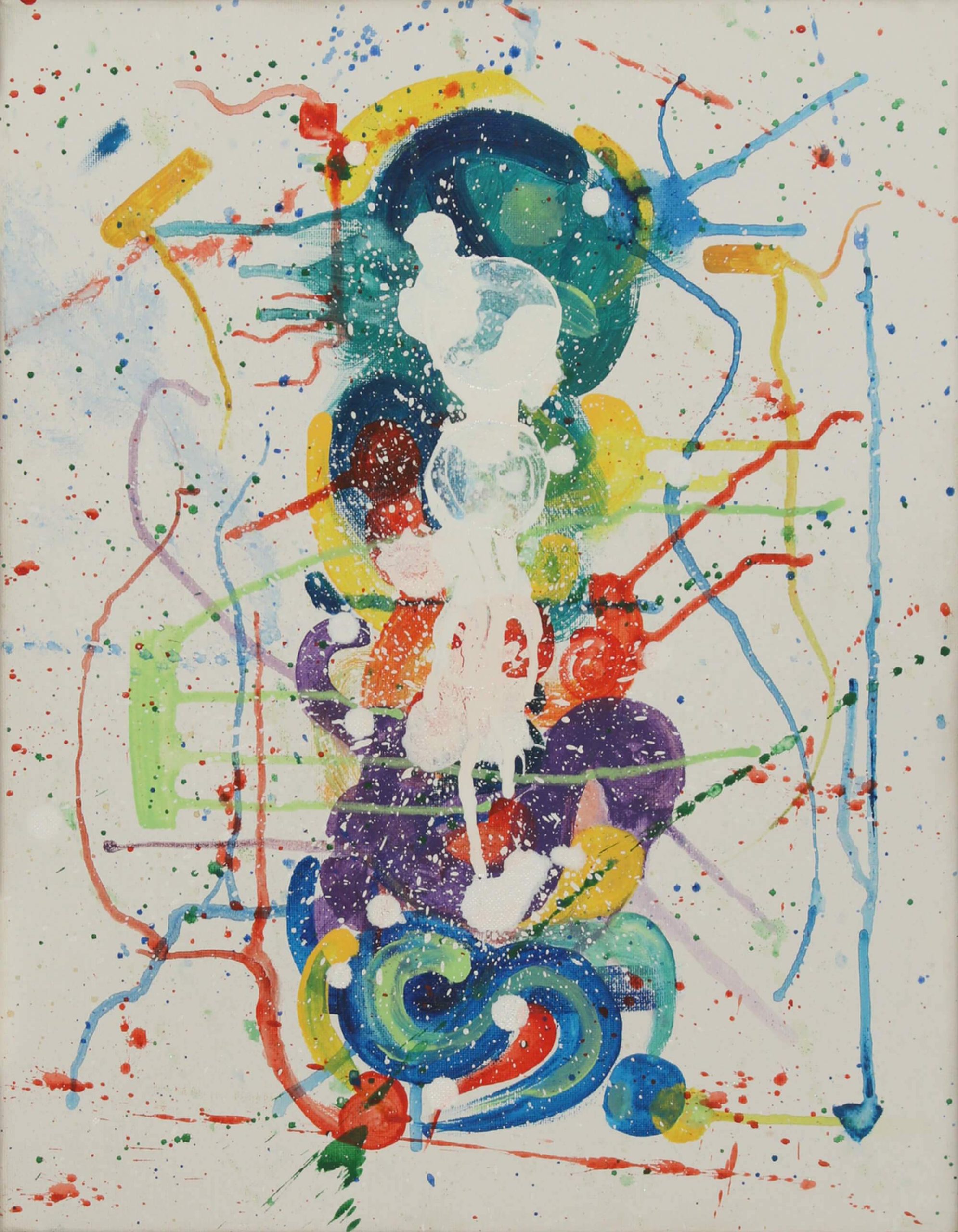 Acrylic painting of semiotic expressionism about mother consciousness by Kevo
