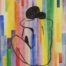 Acrylic painting reconceptualizing Picasso's Girl.