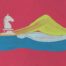 Acrylic painting of semiotic expressionism about abstract representation of Puerto Rico by Kevo.