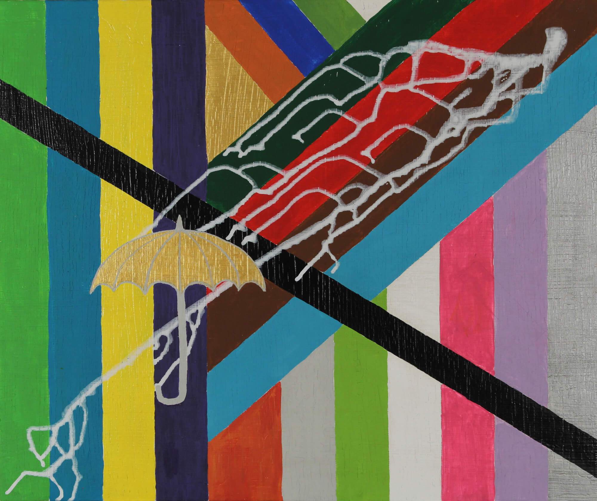 Untitled acrylic painting of semiotic expressionism by Kevo.