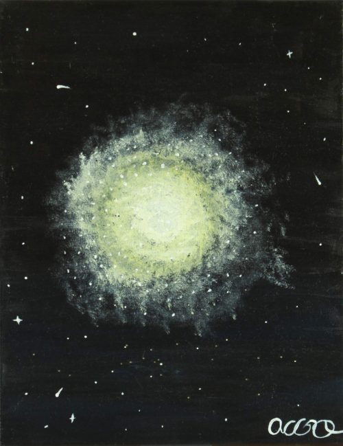 Gouache painting of Ursa Major constellation by a Andrea García.
