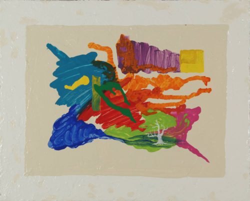 Acrylic painting of semiotic expressionism about wizard love by Kevo