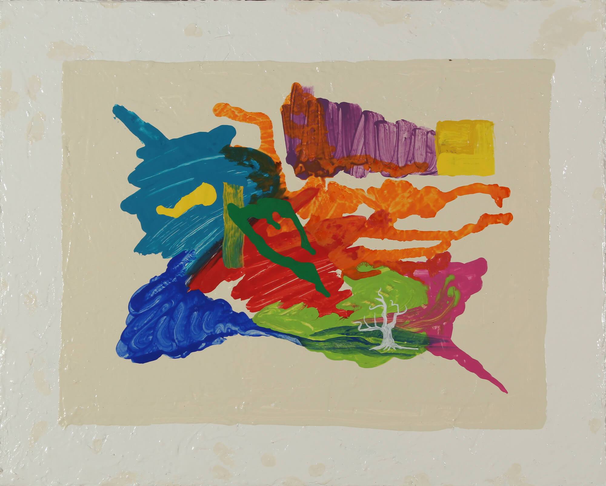 Acrylic painting of semiotic expressionism about wizard love by Kevo