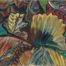 Acrylic painting of colorful Yagrumo leaves by Vicente Ydrach.
