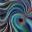 Abstract painting of multicolor cyclone spirals representing turbid winds by Laurencia Victoria.